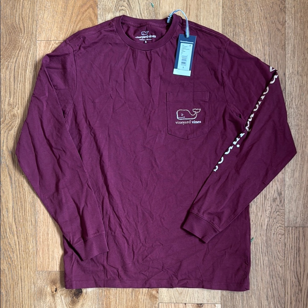 Vineyard Vines Maroon Long Sleeve Tee